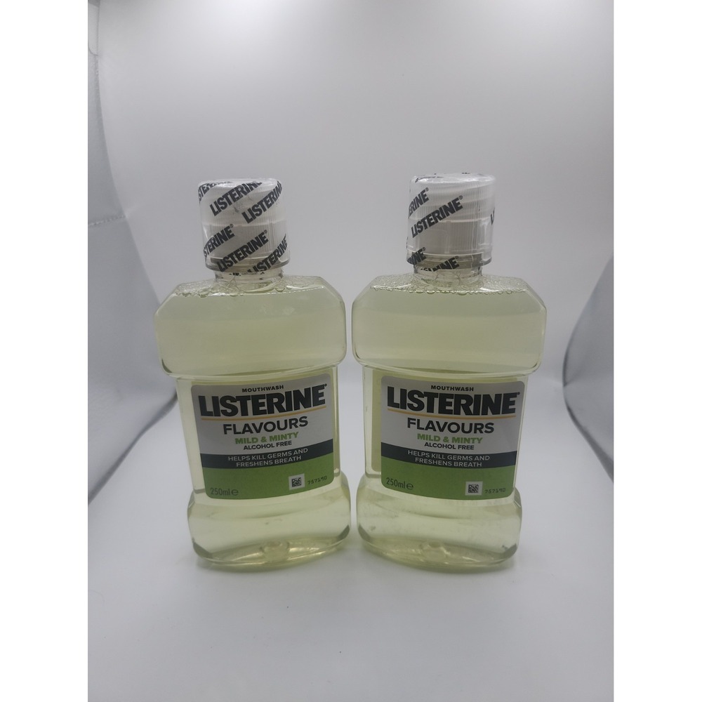 2 Listerine Flavours Mild & Minty Alcohol Free Mouthwash, 8.45oz (250ml)